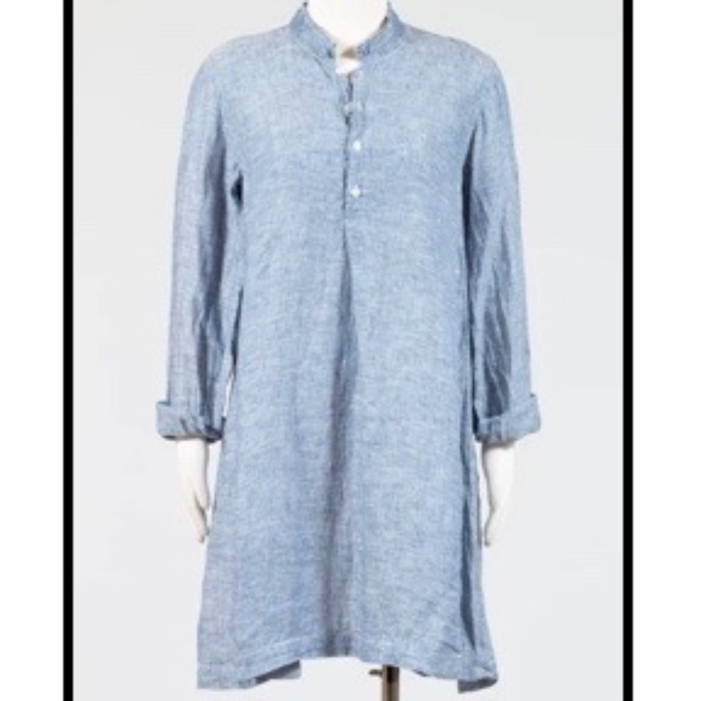 CP Shades Jasmine Tunic, Blue Chambray, Size Large